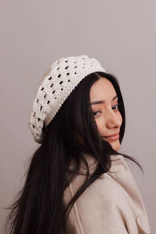 Darling Crochet Knitted Beret - Wear and Wander