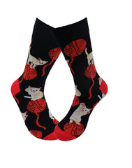 Sick Socks – Playful Cat – Animal Pets Casual Dress Socks