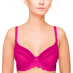 Full Figure Unlined Bra Lauma Vivian Pink