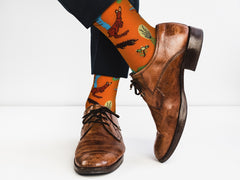 Sick Socks – Kangaroo ( Orange) – Casual Dress Socks