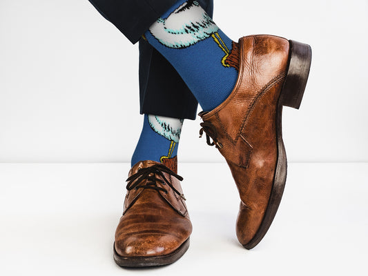 Cute Casual Designer Animal Socks - Pelican - for Men and Women