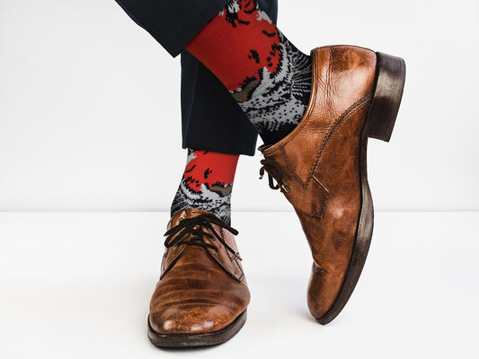 Sick Socks -Tiger (Black) – Exotic Animals Casual Dress Socks