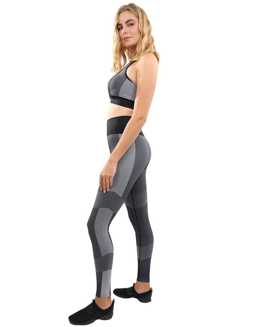 Arleta Seamless Leggings & Sports Bra Set - Black