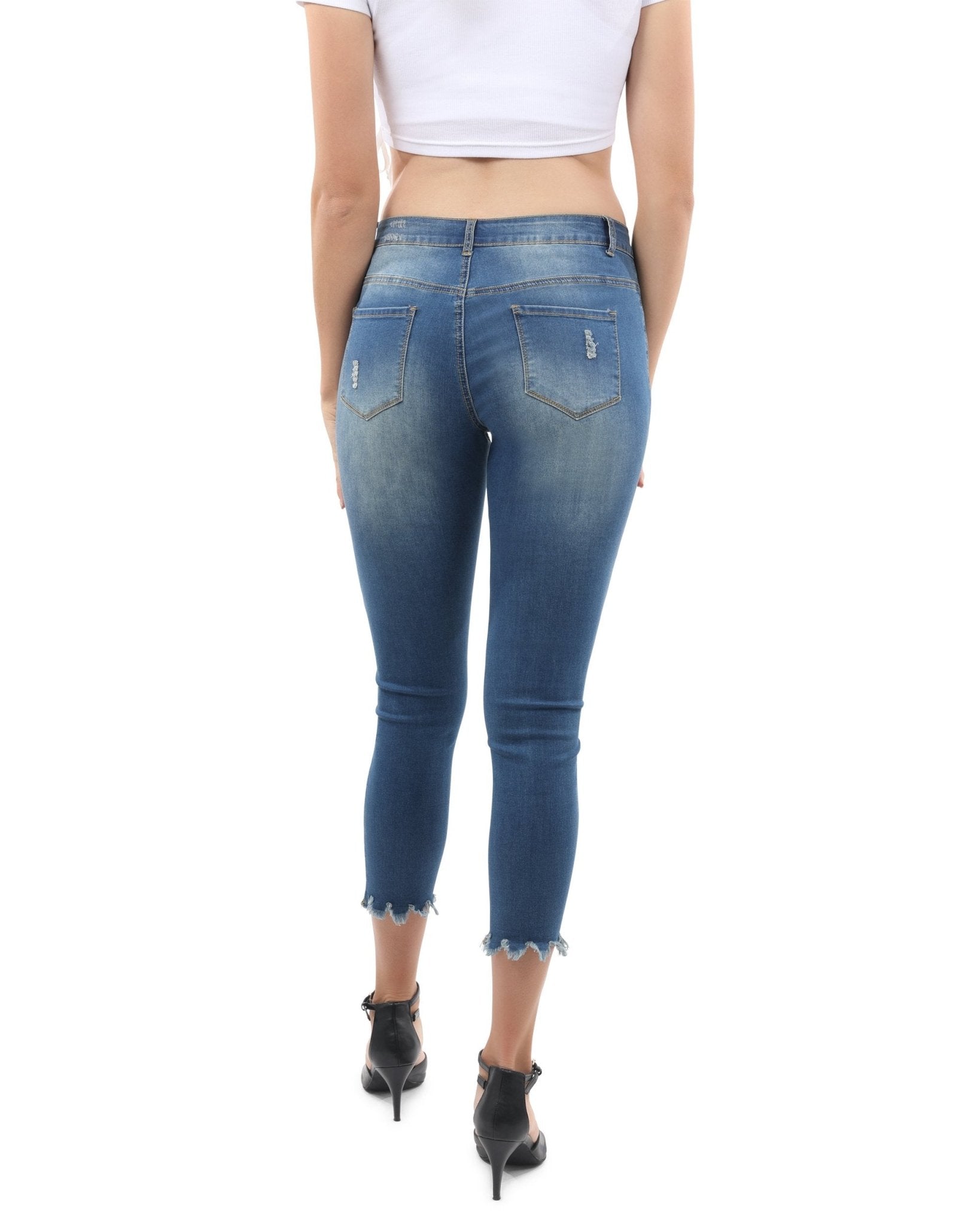 Dayton High Waisted Distressed Jeans - Wear and Wander