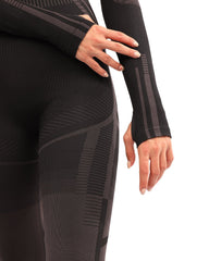 Decata Seamless Sports Top - Black & Brown - Wear and Wander