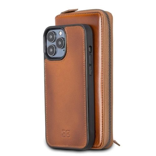 Detachable Leather Zipper Wallet Cases for Apple iPhone 13 Series - Wear and Wander