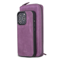 Detachable Leather Zipper Wallet Cases for Apple iPhone 13 Series - Wear and Wander