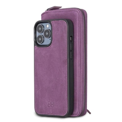 Detachable Leather Zipper Wallet Cases for Apple iPhone 13 Series - Wear and Wander