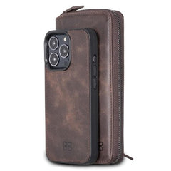 Detachable Leather Zipper Wallet Cases for Apple iPhone 13 Series - Wear and Wander