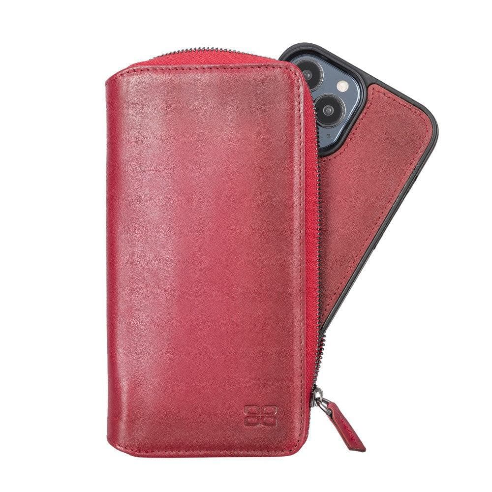 Detachable Leather Zipper Wallet Cases for Apple iPhone 13 Series - Wear and Wander