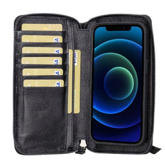 Detachable Leather Zipper Wallet Cases for Apple iPhone 13 Series - Wear and Wander