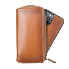 Detachable Leather Zipper Wallet Cases for Apple iPhone 13 Series - Wear and Wander