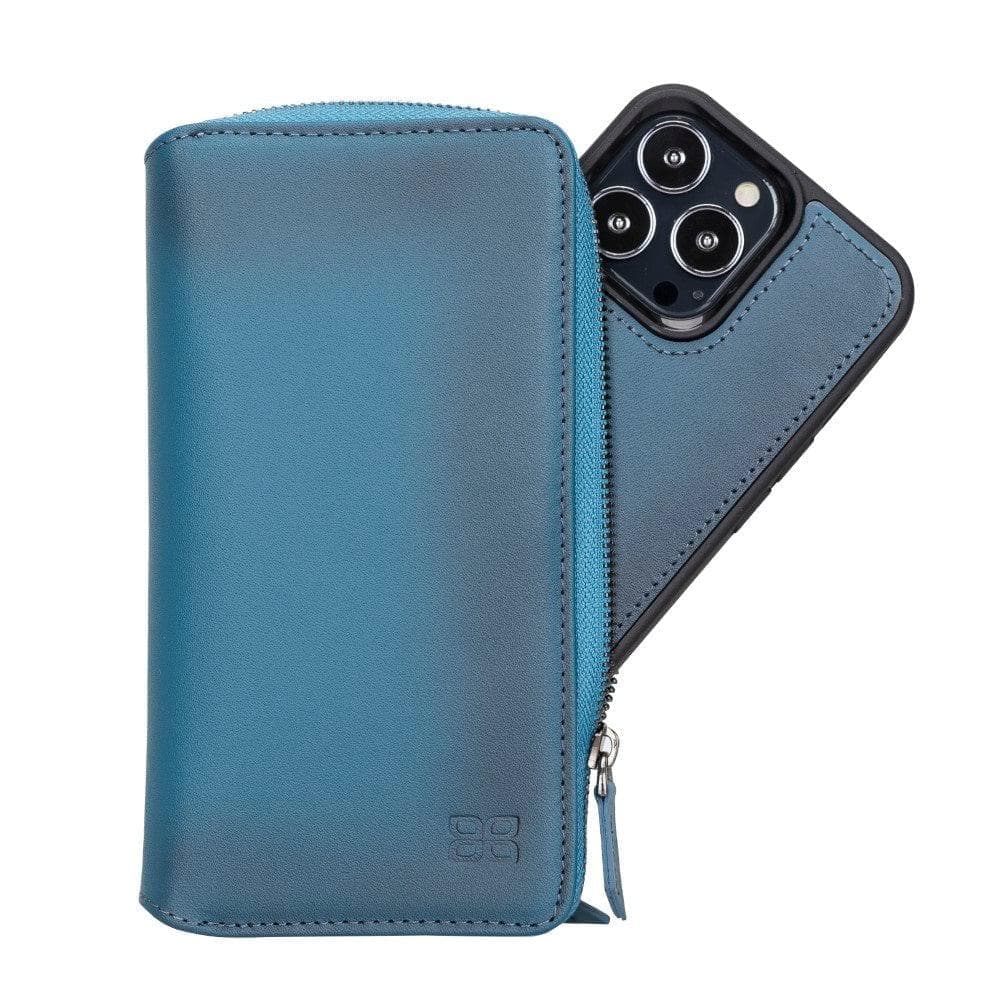 Detachable Leather Zipper Wallet Cases for Apple iPhone 13 Series - Wear and Wander