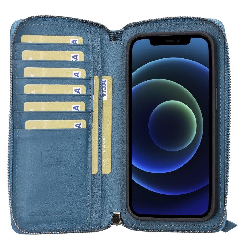 Detachable Leather Zipper Wallet Cases for Apple iPhone 13 Series - Wear and Wander