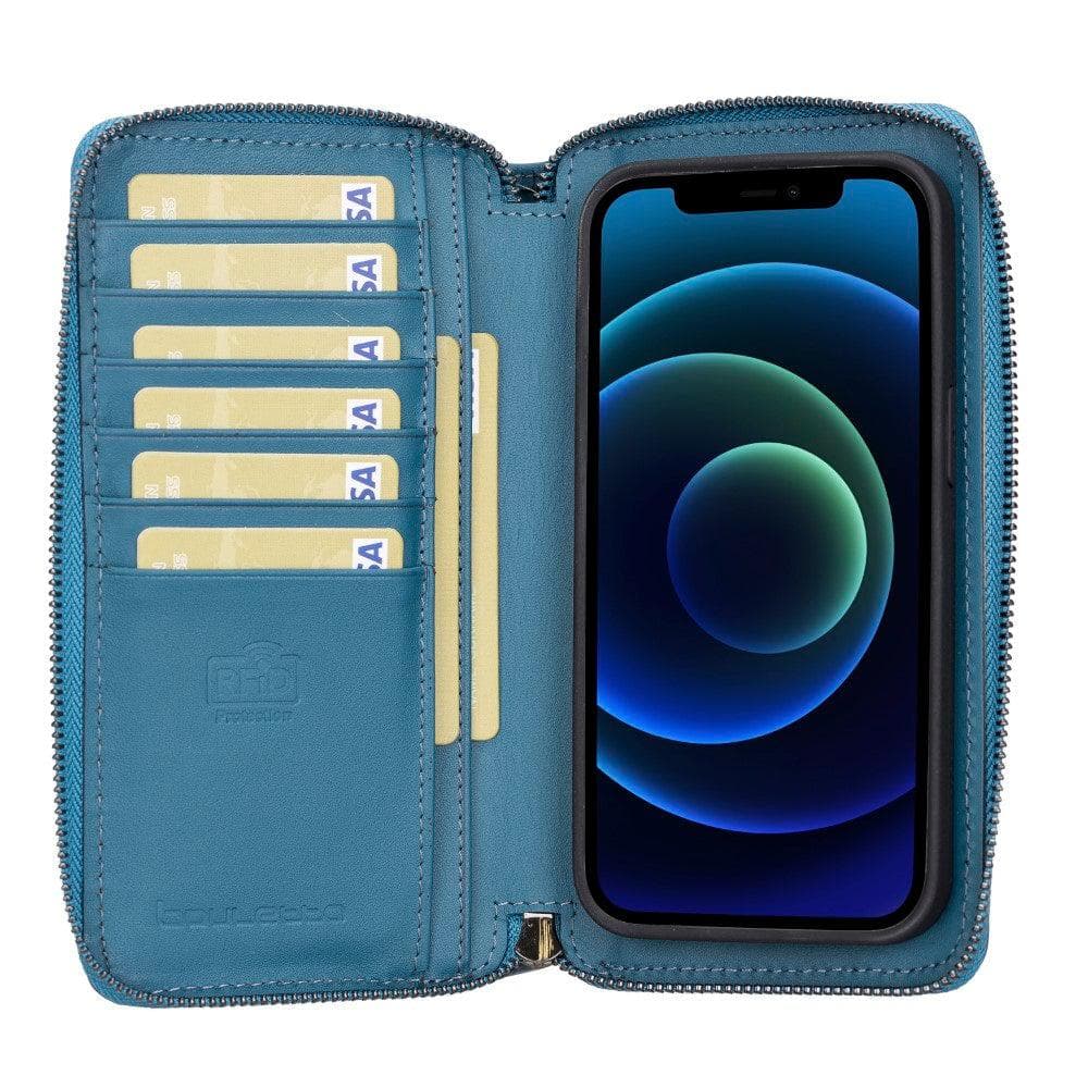 Detachable Leather Zipper Wallet Cases for Apple iPhone 13 Series - Wear and Wander