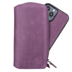 Detachable Leather Zipper Wallet Cases for Apple iPhone 13 Series - Wear and Wander