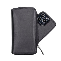 Detachable Leather Zipper Wallet Cases for Apple iPhone 13 Series - Wear and Wander