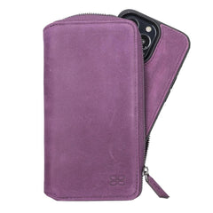 Detachable Leather Zipper Wallet Cases for Apple iPhone 13 Series - Wear and Wander