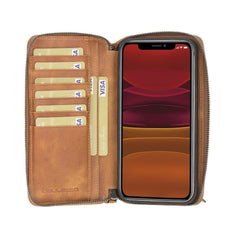 Detachable Leather Zipper Wallet Cases for Apple iPhone 13 Series - Wear and Wander