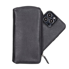 Detachable Leather Zipper Wallet Cases for Apple iPhone 13 Series - Wear and Wander