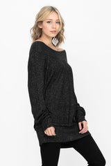 Dolman Sleeve Loose Pullover Sweater Knit Oversized Tunics Top - Wear and Wander