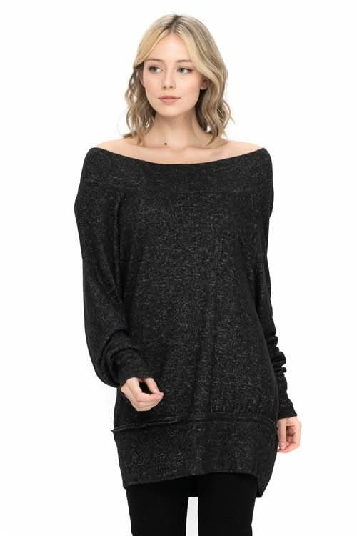 Dolman Sleeve Loose Pullover Sweater Knit Oversized Tunics Top - Wear and Wander
