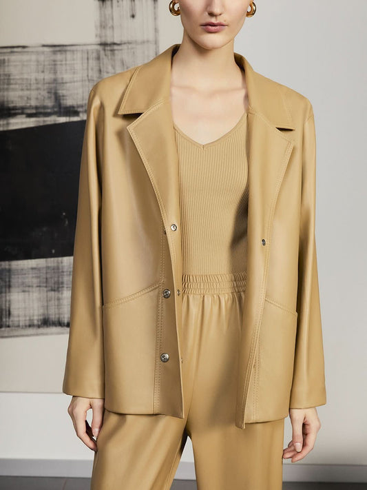 Double Breasted Leather Jacket - Wear and Wander