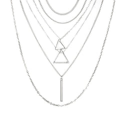 Double Triangle Multilayer Necklace - Wear and Wander