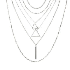 Double Triangle Multilayer Necklace - Wear and Wander