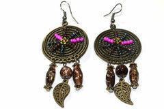 Dream Catcher Bead Work Earrings - Wear and Wander