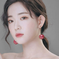 Small Fresh Sweet Lovely Cherry Cherries Cherries Earrings Pendant Fruit Earrings Red Cherry Earrings Charm Jewelry