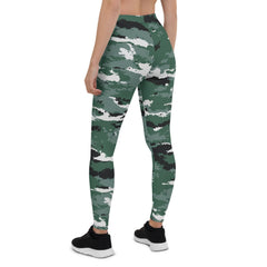 Earth Green Camo Leggings for Women - Wear and Wander