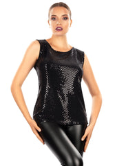 EGI Exclusive Collections Black Lurex Tank Top. Proudly Made in Italy. - Wear and Wander