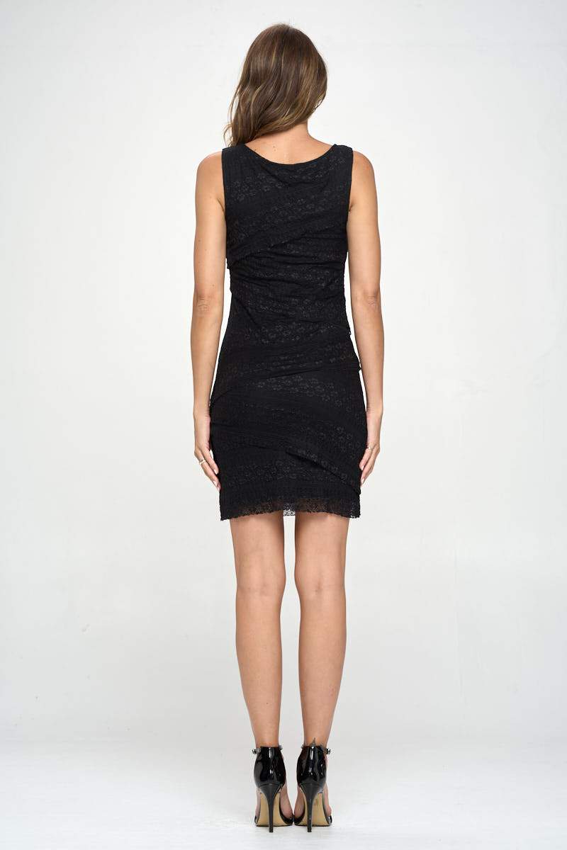 Elegant Layered Lace Bodycon Dress - Wear and Wander