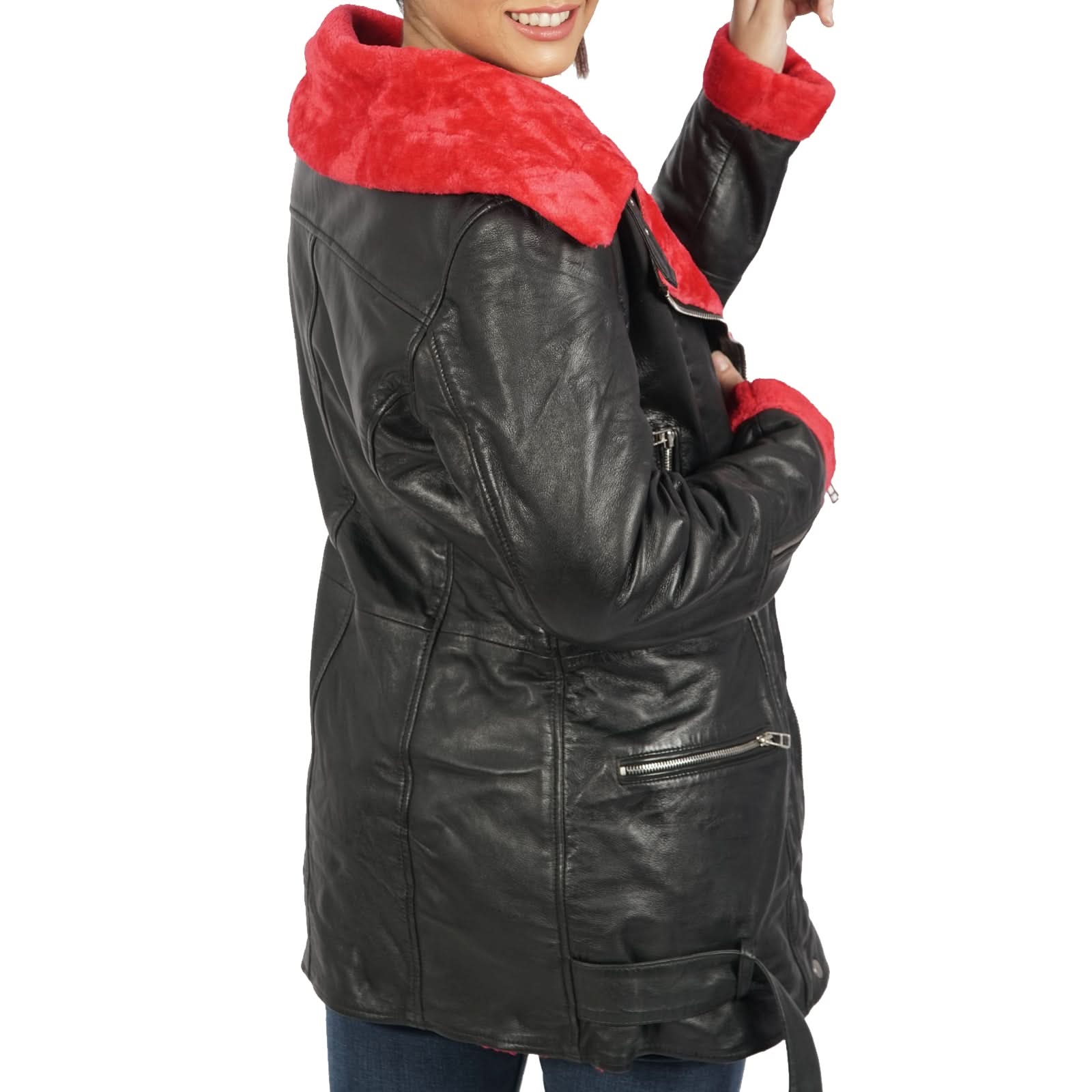 Elenore Real Leather Long Coat - Wear and Wander