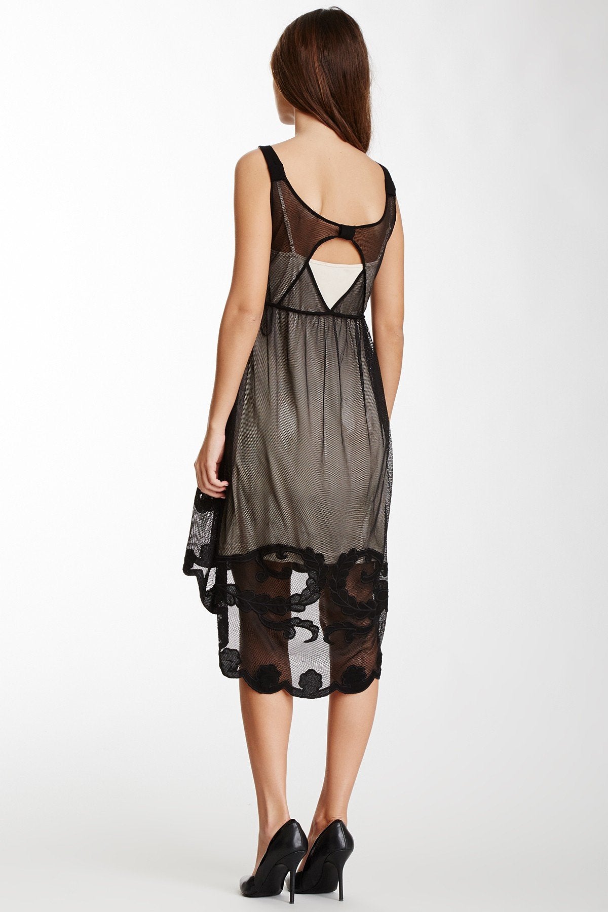 Embroidered Sheer Layered Dress - Wear and Wander