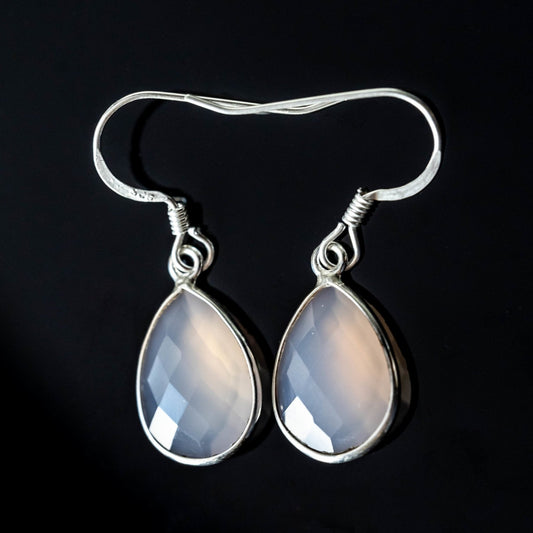 Emilia Chalcedony Tear - Drop Earrings - Wear and Wander