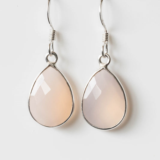 Emilia Chalcedony Tear - Drop Earrings - Wear and Wander