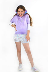 Emma, unicorn holographic short Skort - Wear and Wander