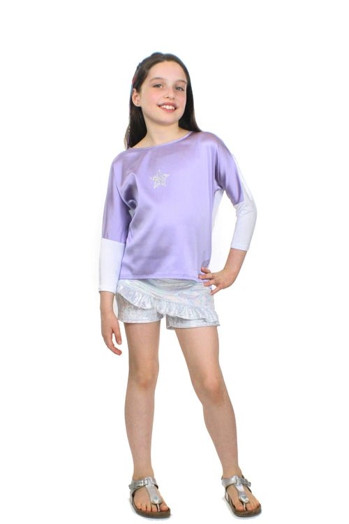 Emma, unicorn holographic short Skort - Wear and Wander