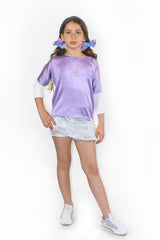 Emma, unicorn holographic short Skort - Wear and Wander