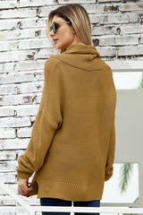 Fashion Khaki Cozy Long Sleeves Turtleneck Sweater - Wear and Wander