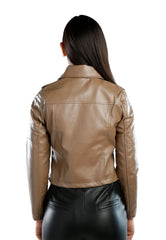 Faux Leather Biker Jacket - Wear and Wander