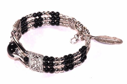 Feather Charm And Beads Bracelet - Wear and Wander