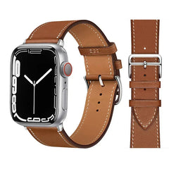 Leather strap For Apple watch band 44mm 45mm 41mm 40mm watchbands Loop bracelet for iWatch ultra 2 49mm series 10 9 8 7 6 5 4 SE