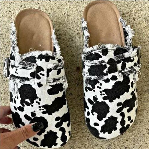 Flat Heel Round Toe Canvas Loafer Women's Vintage Clogs - Wear n Wander