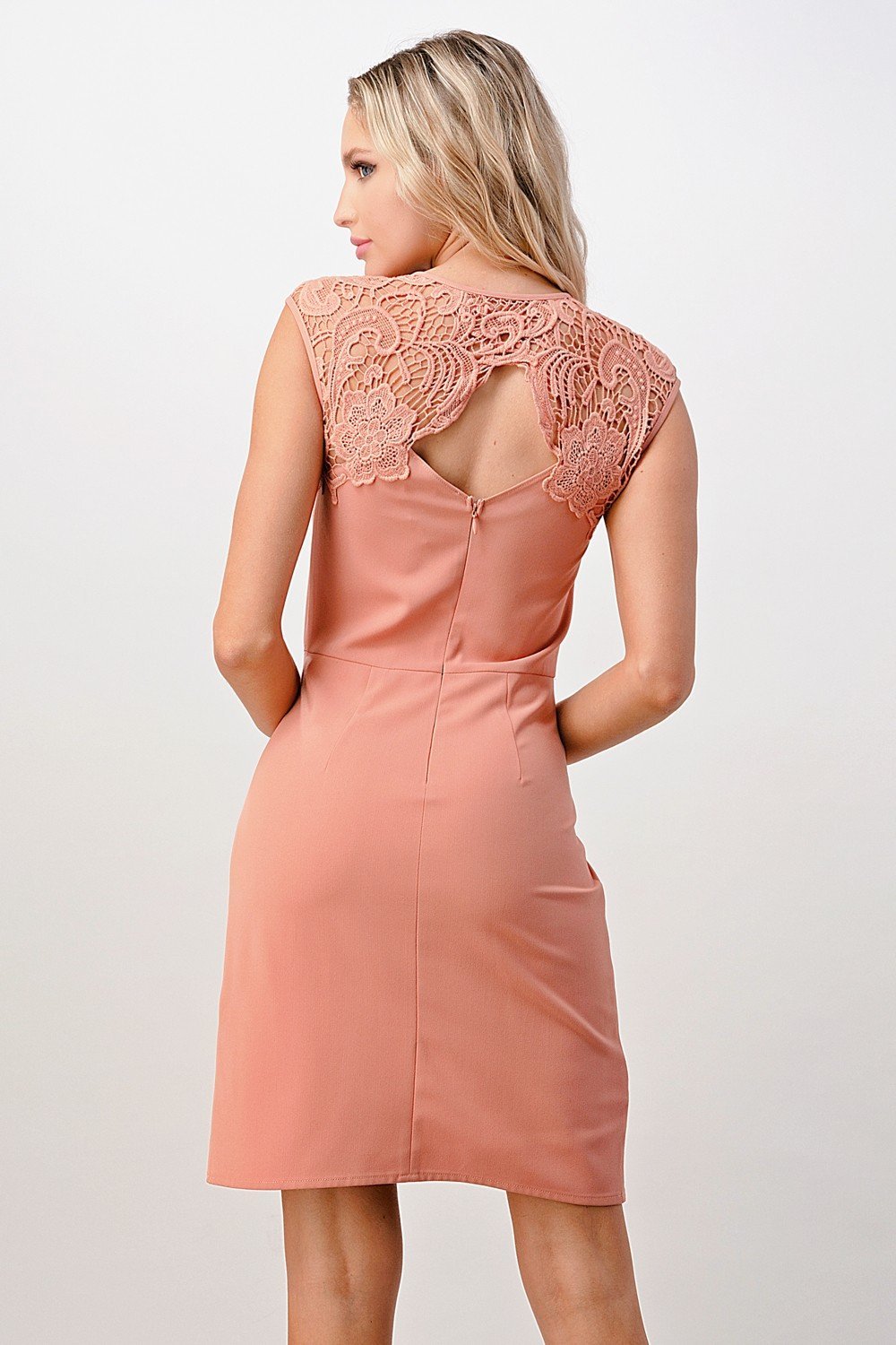 Floral Lace Shoulder Wrap Dress - Wear and Wander