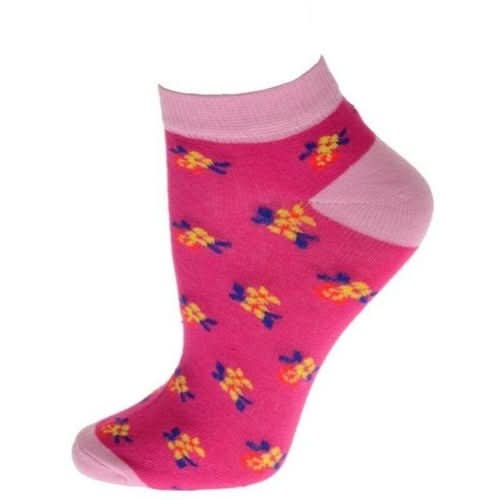 Floral Pattern Ankle Low Cut Cotton Socks - Wear and Wander