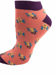 Floral Pattern Ankle Low Cut Cotton Socks - Wear and Wander