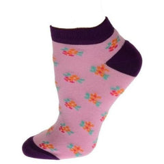 Floral Pattern Ankle Low Cut Cotton Socks - Wear and Wander